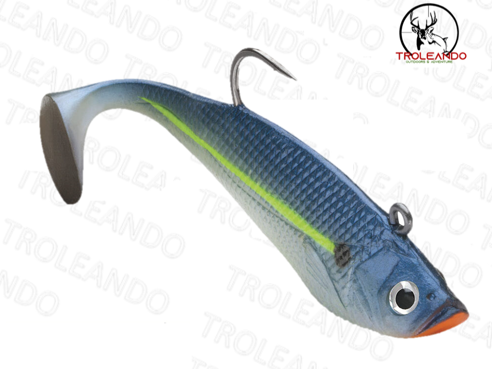 WildEye Swim Shad 03 Blue Gill - Ultra-Realistic Soft Bait, 3 Pack, Pre-Rigged With VMC Hooks, 0.25 Oz