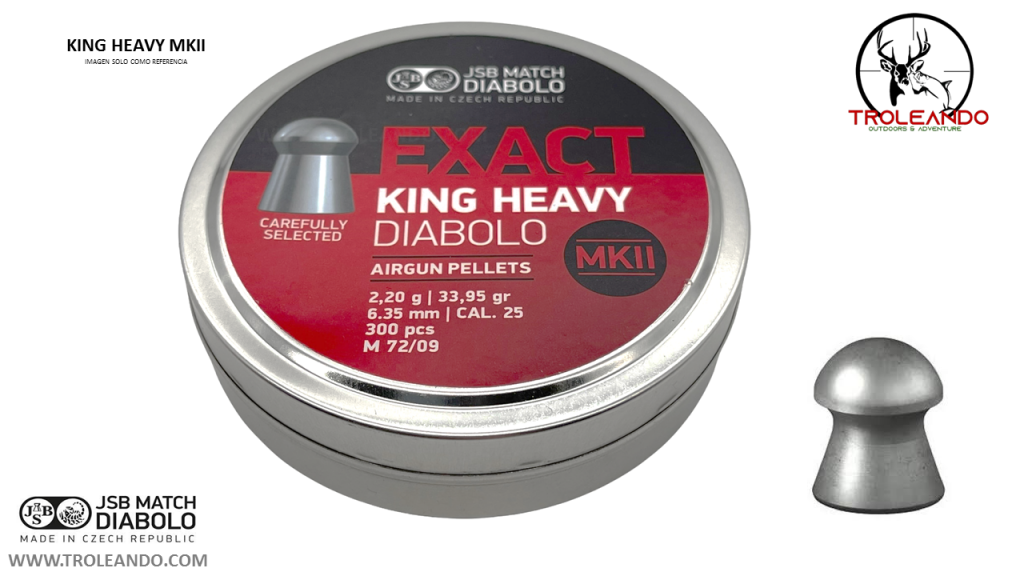 JSB Diabolo Exact King Heavy MKII .25 Cal, 33.95 Gr - 300 Ct - View #3