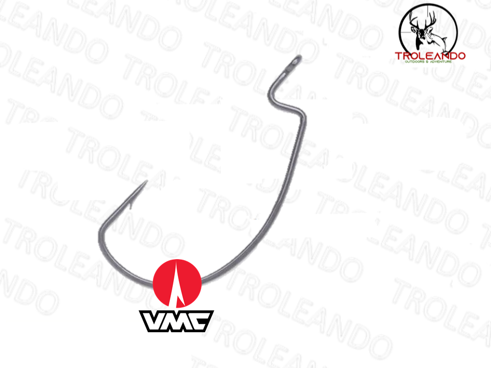 25 Pack VMC 7317 HDWG 3x-Strong Wide Gap Worm Hooks – 5/0, Black Nickel, Bulk Soft Plastic Fishing Hooks
